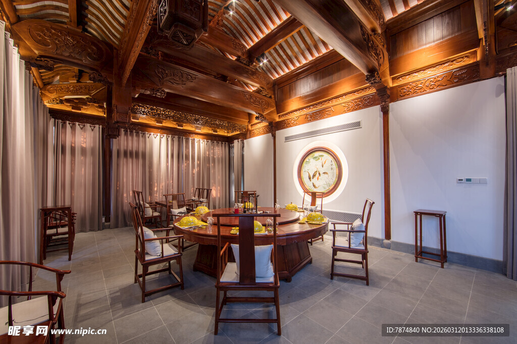 中式古典雅致餐厅空间