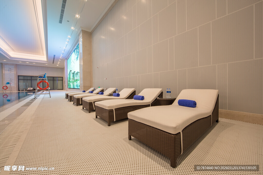 豪华室内休息区躺椅陈设