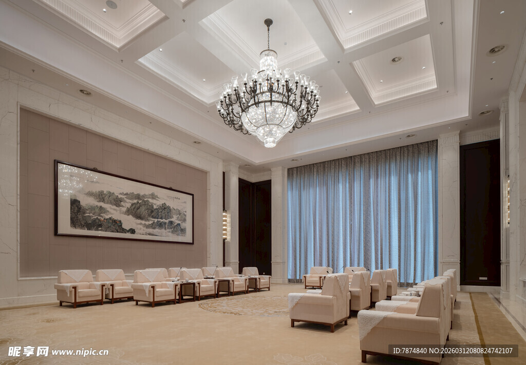 豪华大气的现代客厅空间