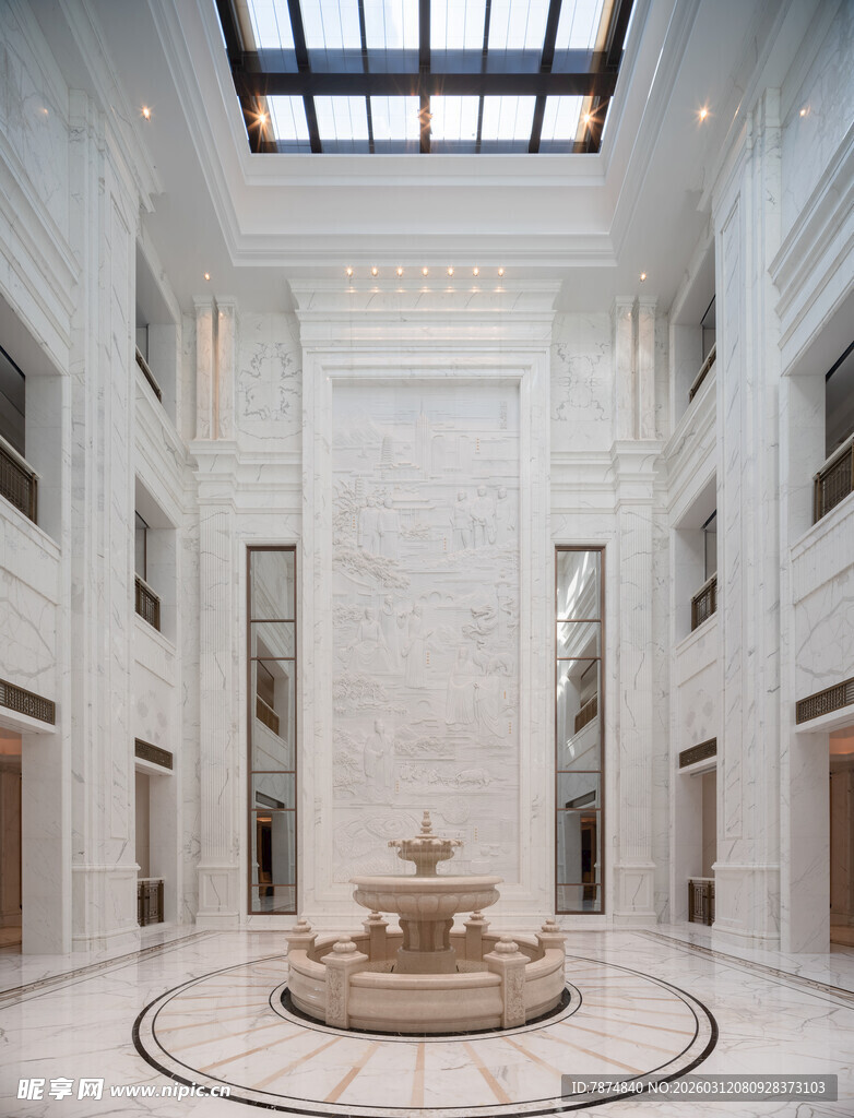 典雅室内喷泉艺术空间