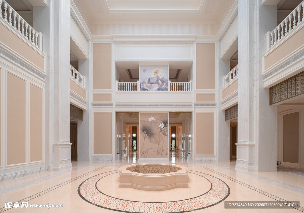 典雅多层室内雕塑展示空间