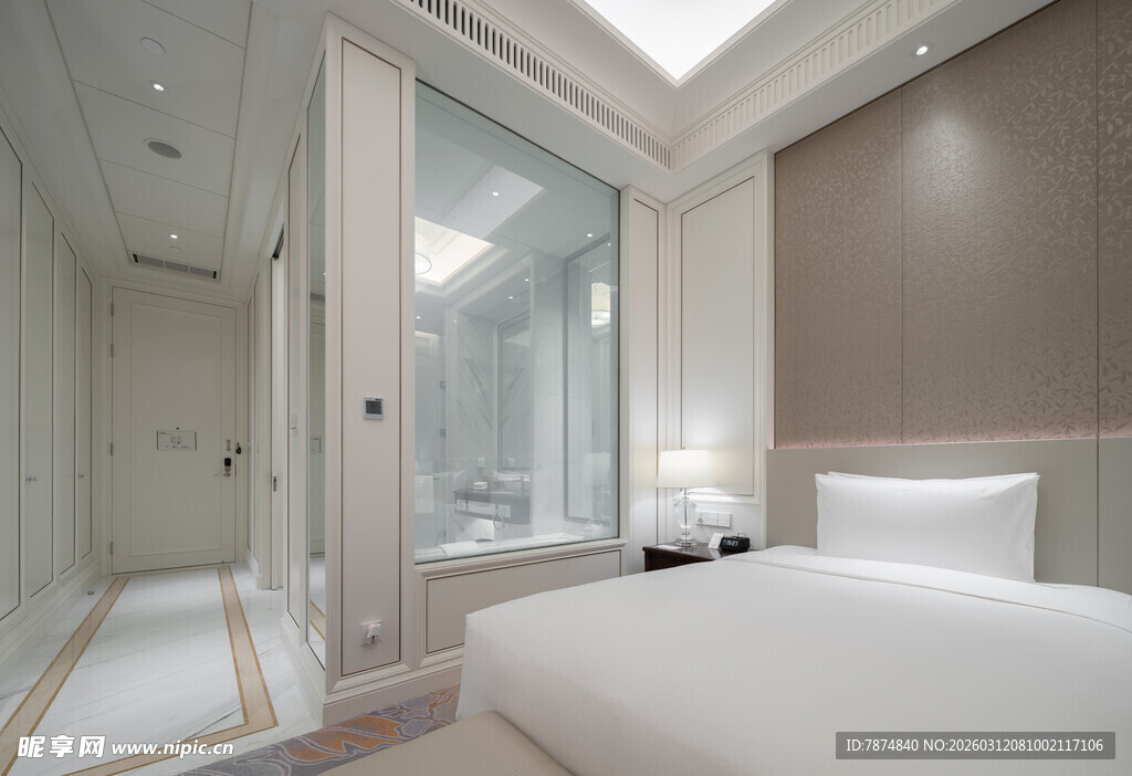 现代简约风格卧室与卫浴间