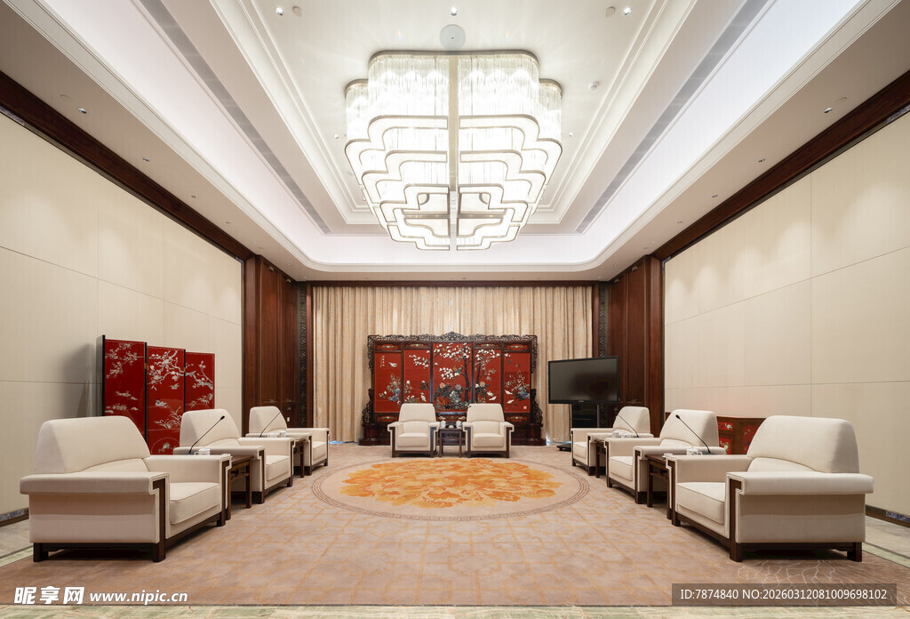 豪华大气的中式接待厅