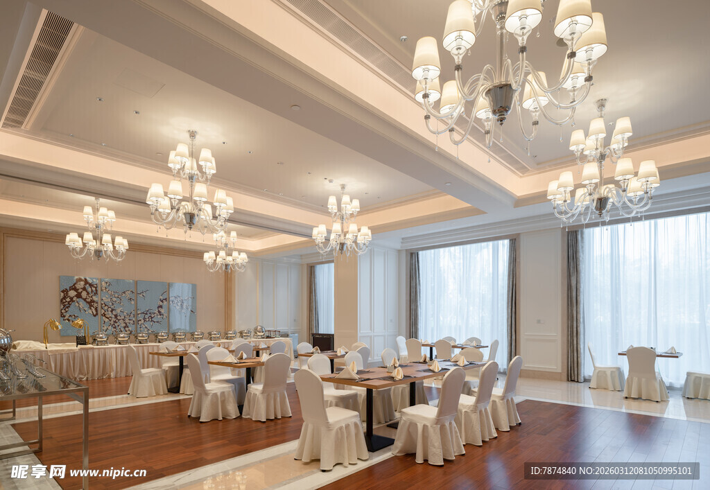 豪华宴会厅内景布置