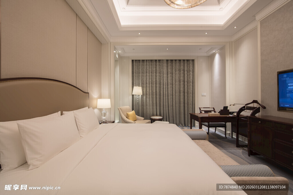 豪华典雅的现代风格卧室