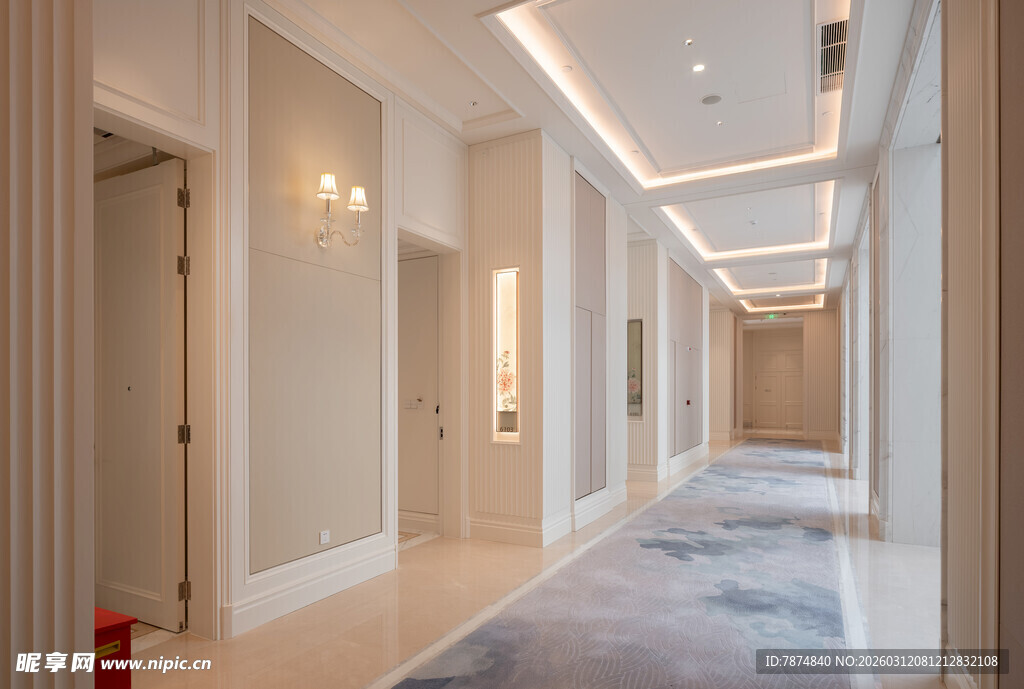 现代简约风格的酒店走廊