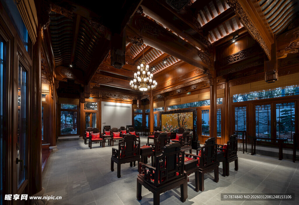 中式古典风格餐厅内景