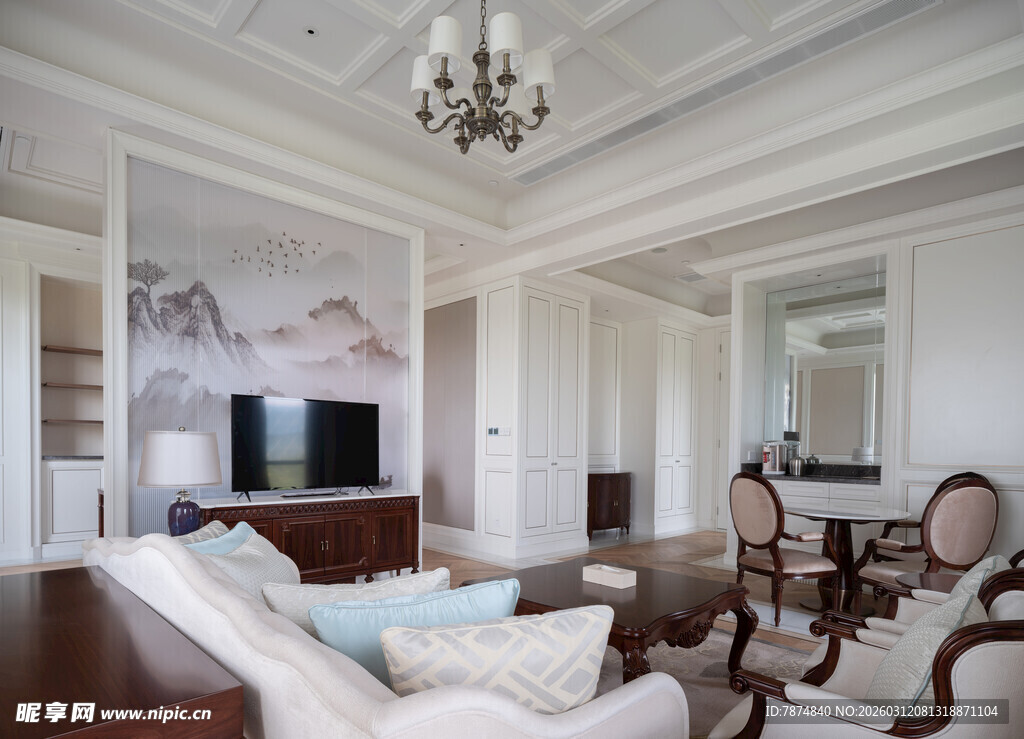 欧式典雅客厅室内景致