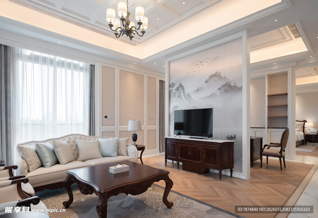 豪华欧式风格客厅展示