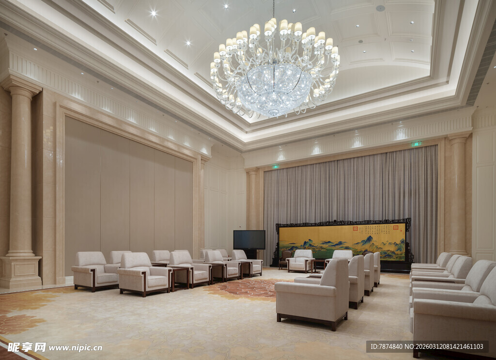 豪华宽敞的现代风格会客厅