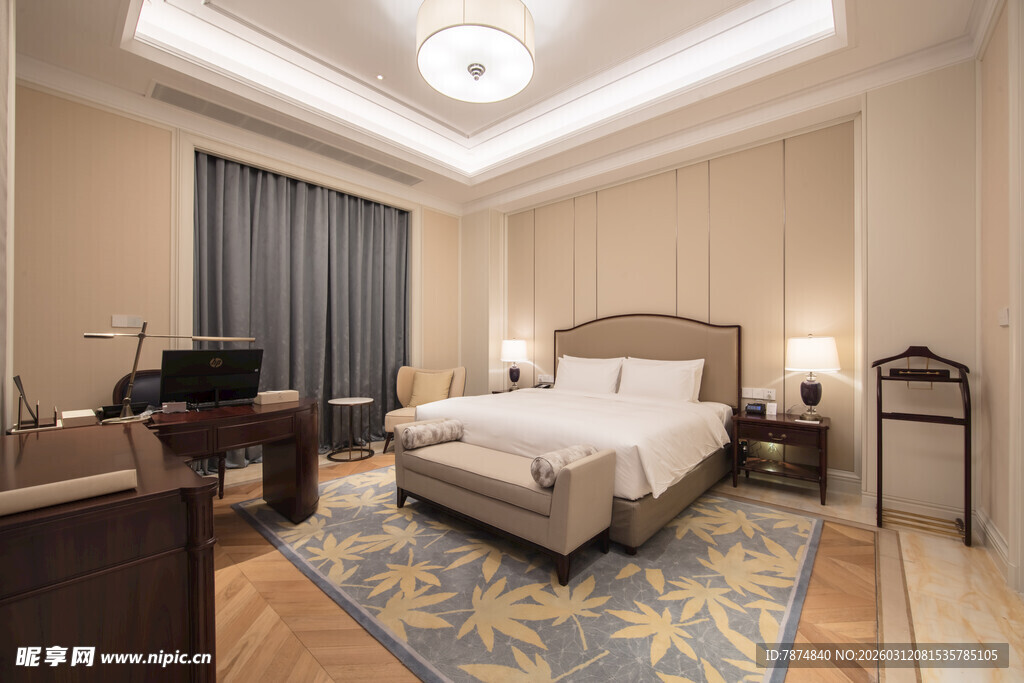 豪华卧室室内温馨场景