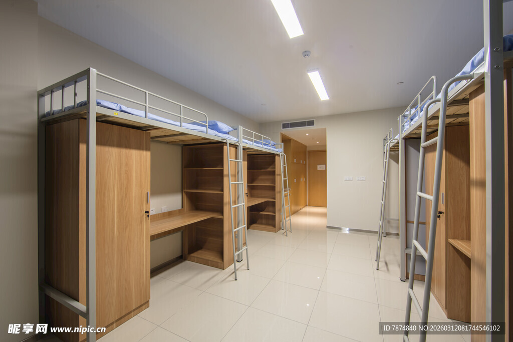 简约风格宿舍内部场景