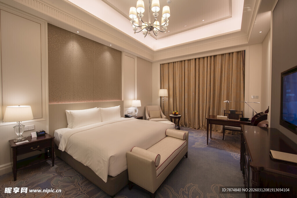 豪华典雅的酒店卧室空间
