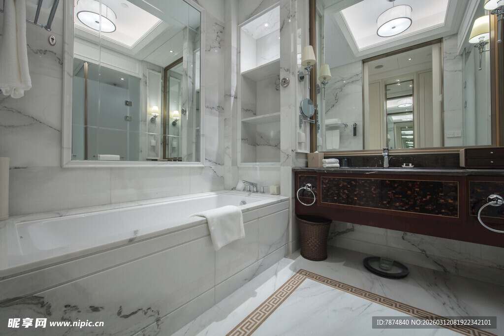 豪华大理石浴室设计