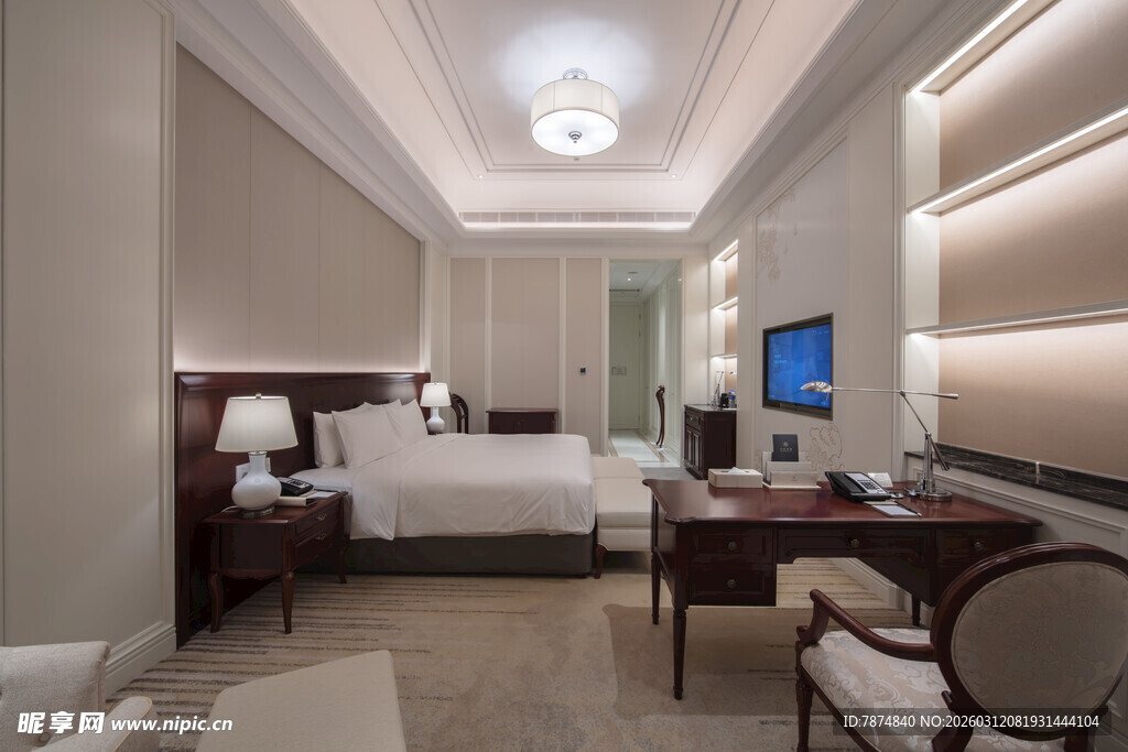 豪华典雅的酒店客房空间