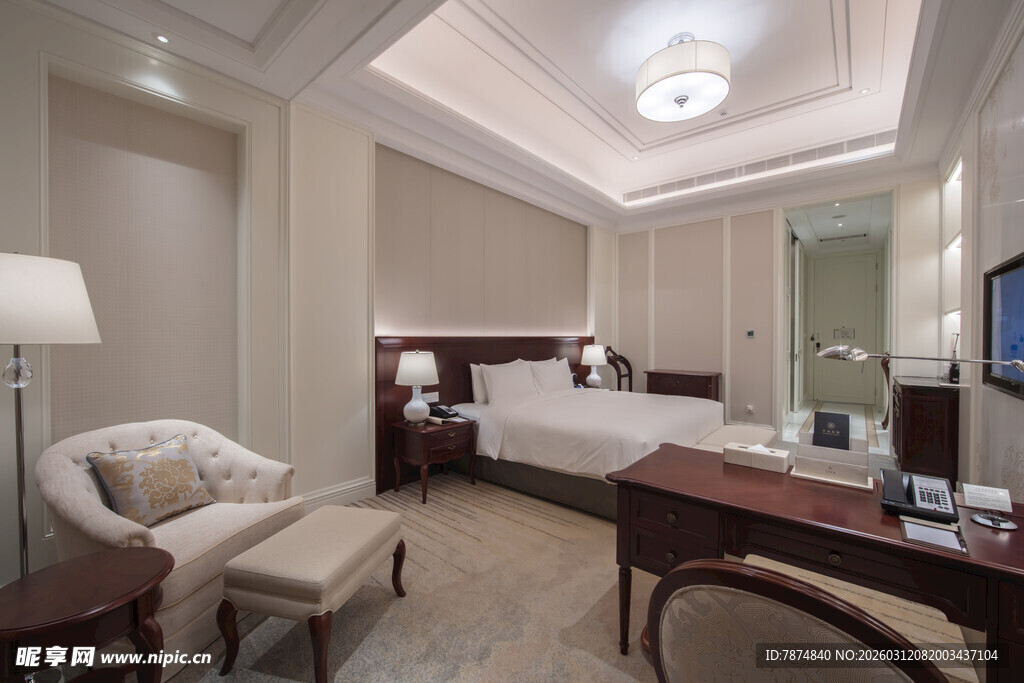 豪华舒适的酒店客房空间