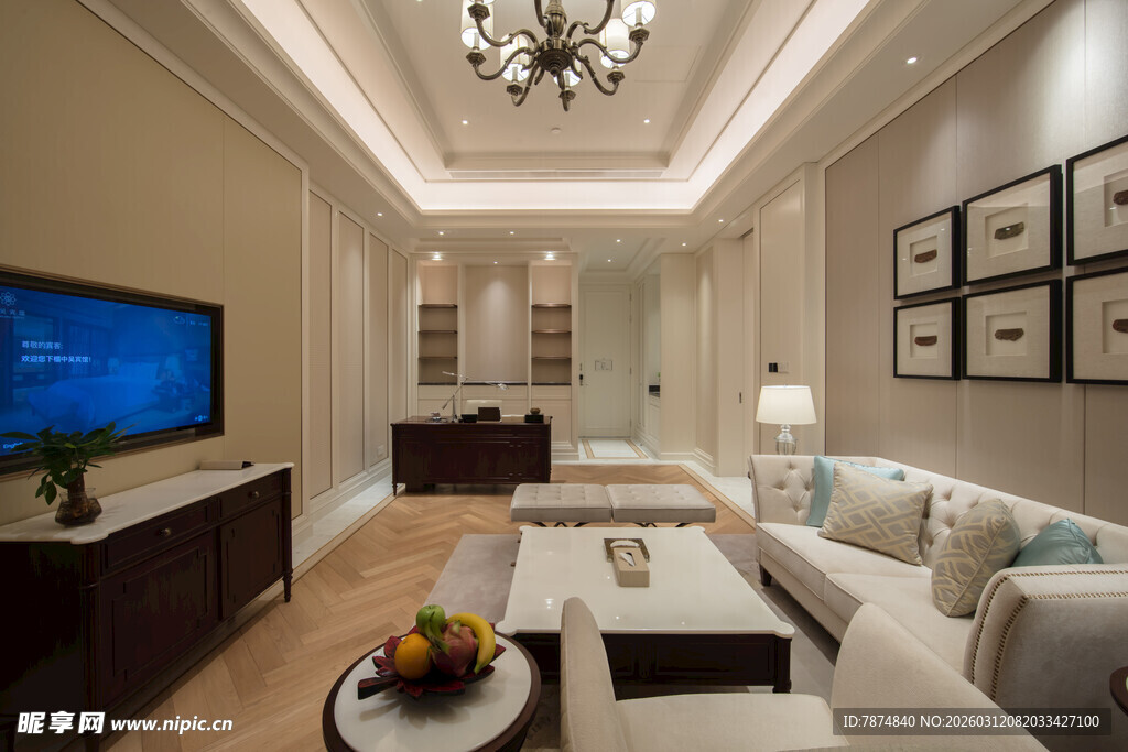 现代简约风客厅室内场景