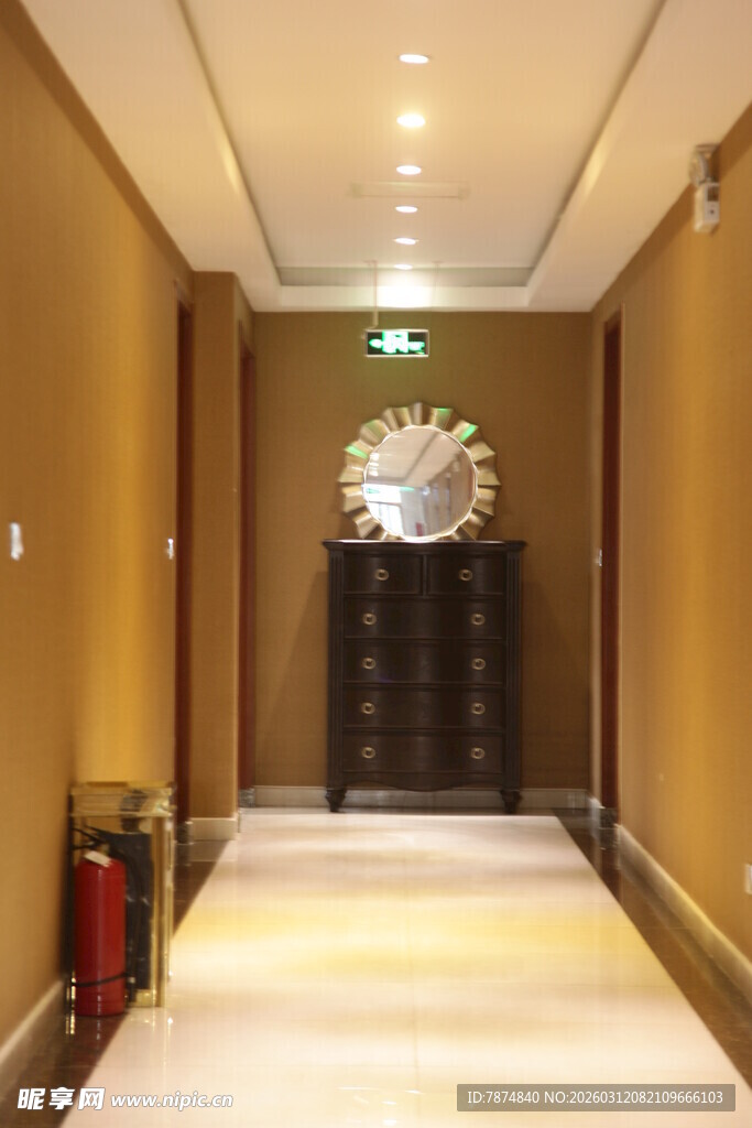 豪华走廊的精致装饰细节