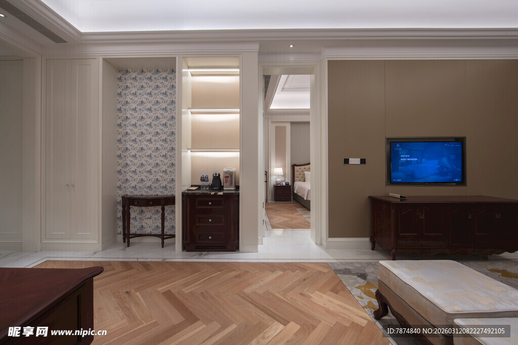 现代简约风格卧室室内场景