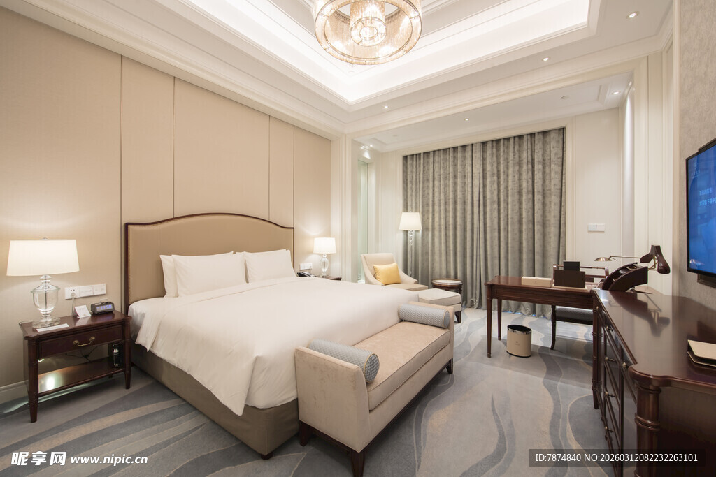 豪华典雅的现代风格卧室