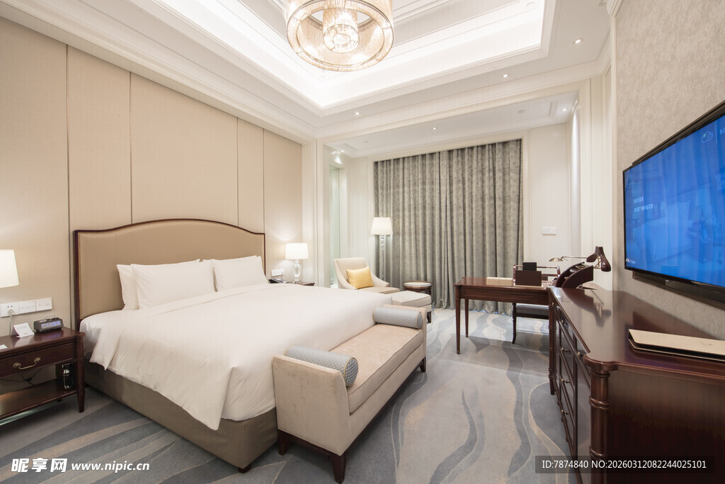 豪华舒适的现代风格卧室