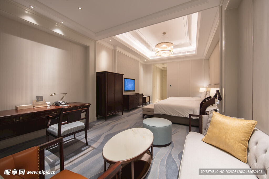 豪华舒适的现代风格卧室