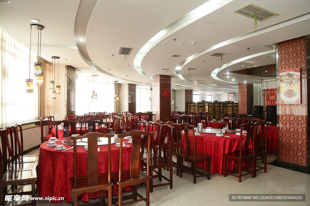 中式餐厅内景布置