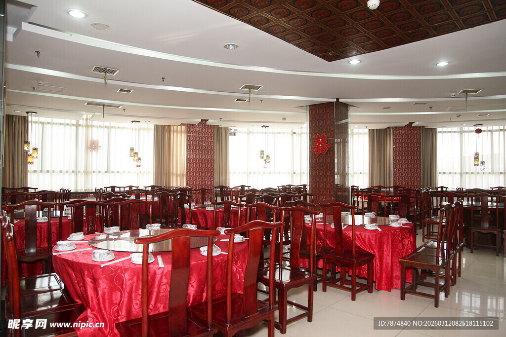 中式宴会大厅布置场景