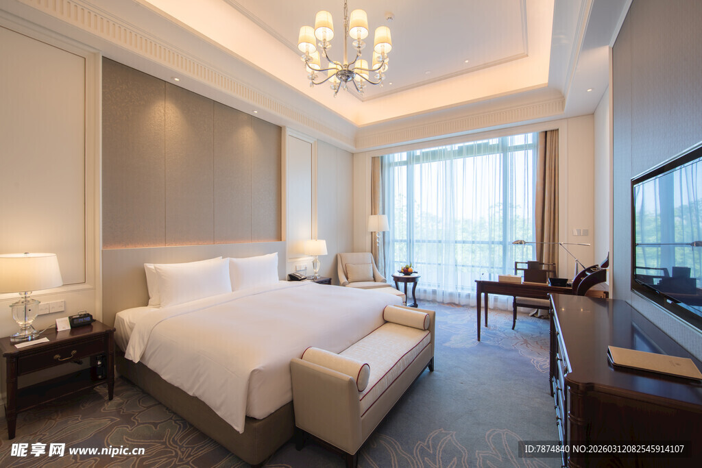 豪华现代风格酒店卧室