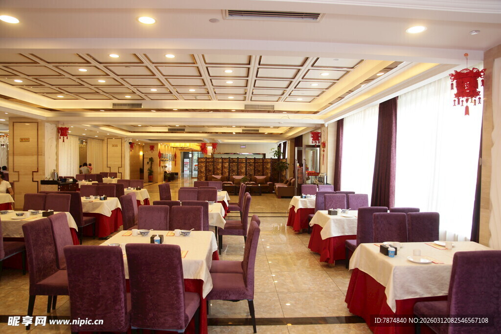 豪华典雅的餐厅室内场景