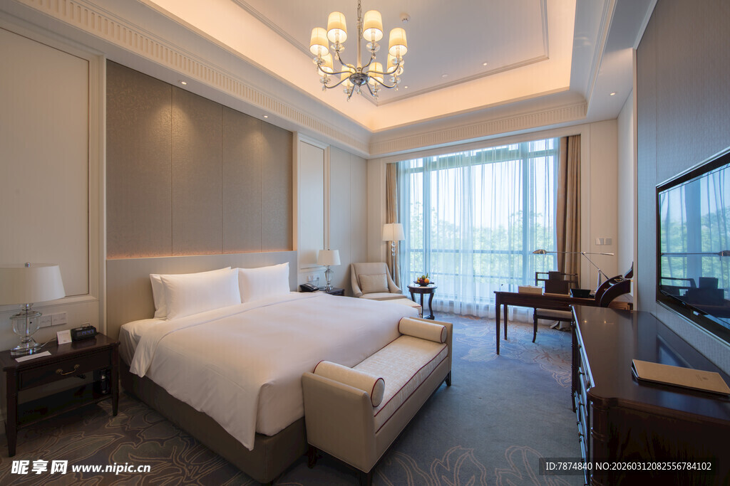 豪华现代风格卧室室内景