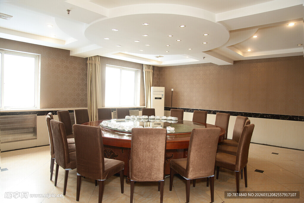 豪华圆桌会议室场景