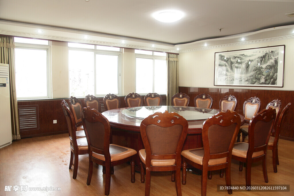 豪华中式风格会议室场景