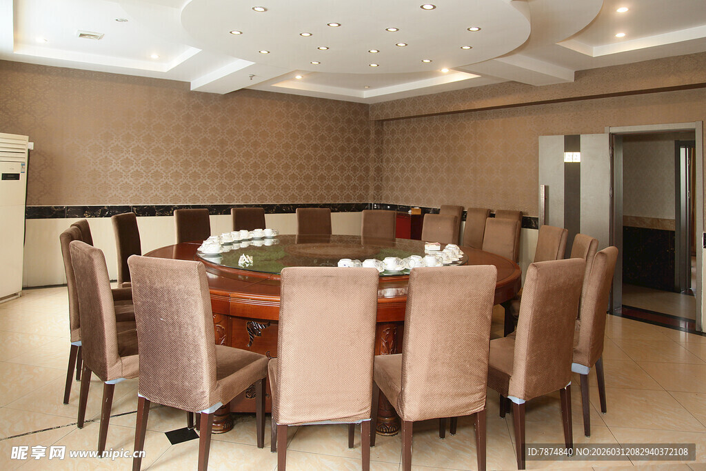 豪华圆桌会议室场景