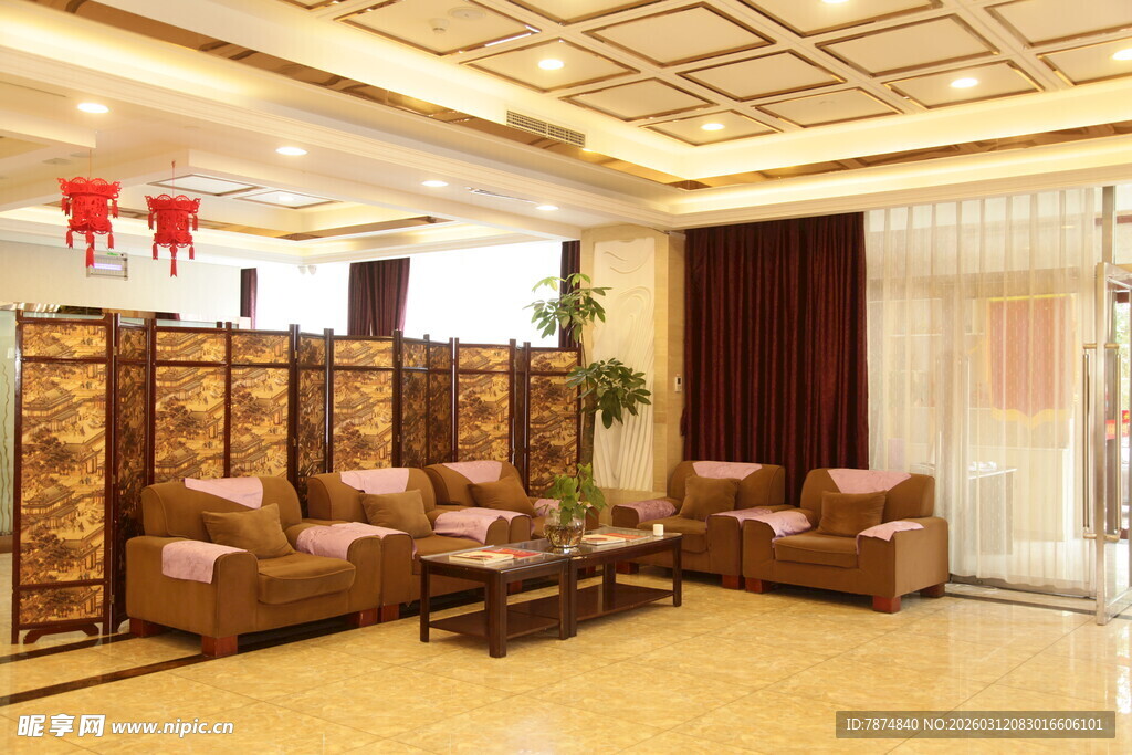 豪华客厅舒适沙发陈设