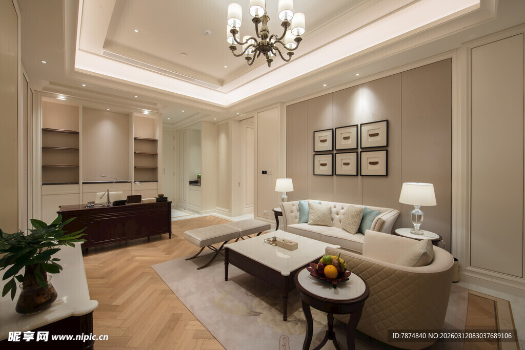 现代优雅客厅室内设计