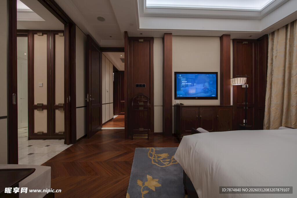 豪华卧室室内精致装修场景