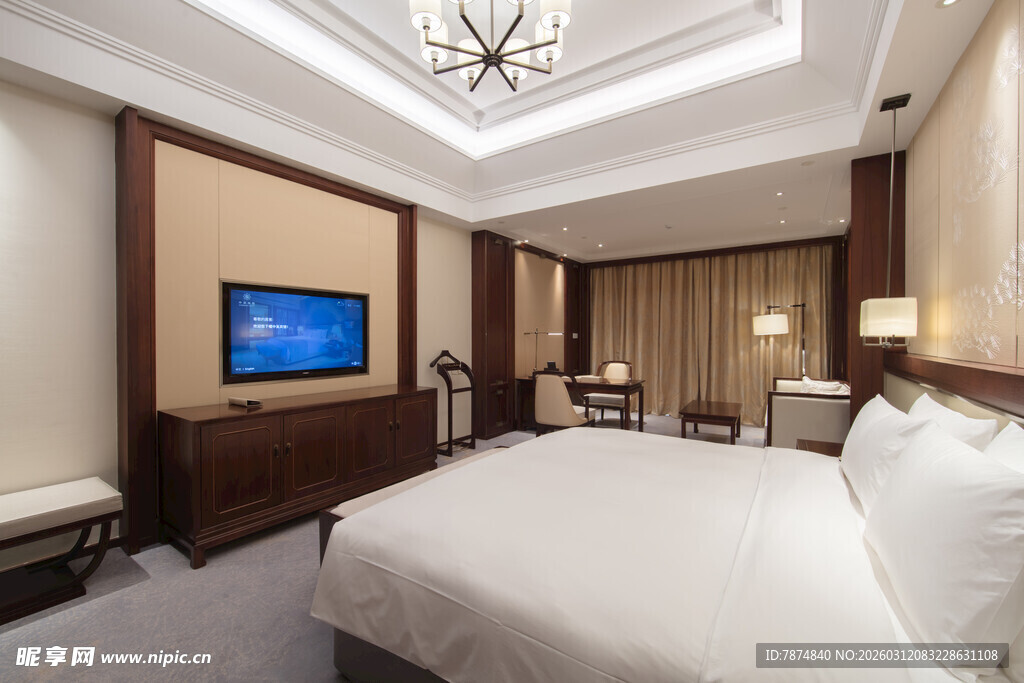 豪华舒适的现代单人酒店客房