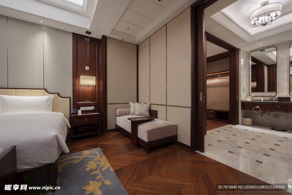 豪华现代风格卧室室内场景