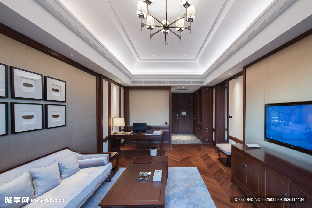 现代中式风格豪华客厅