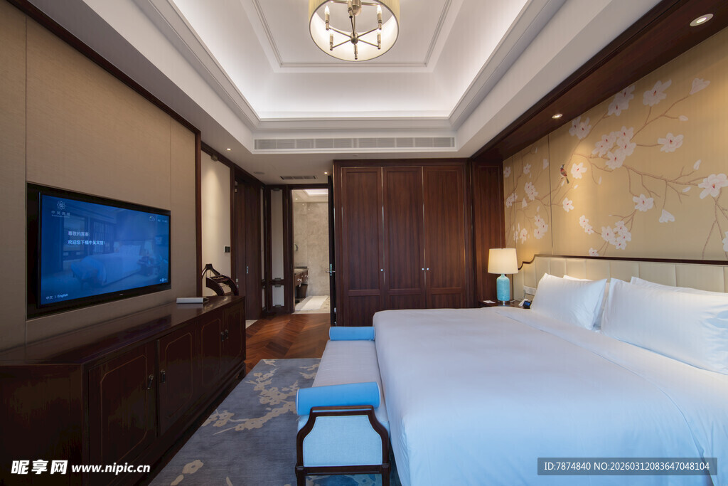 豪华卧室室内优雅布置