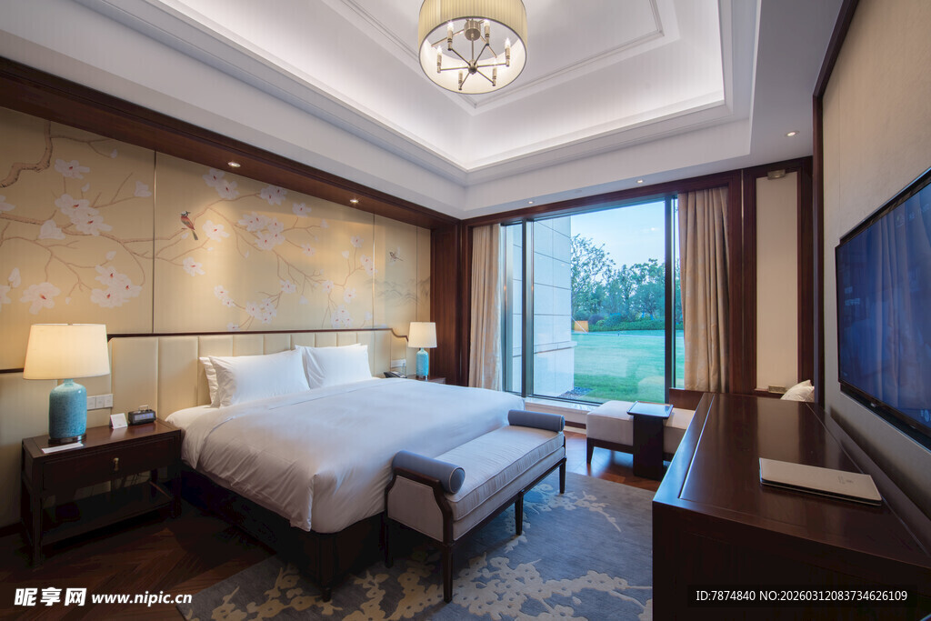 豪华现代风格卧室室内景致