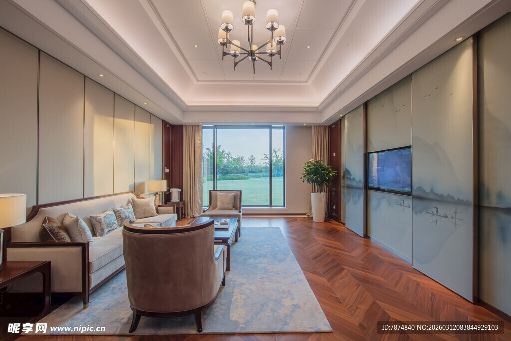 豪华现代风格客厅室内场景