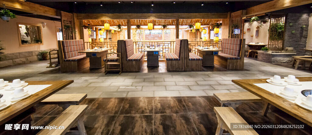 现代风格豪华餐厅室内场景