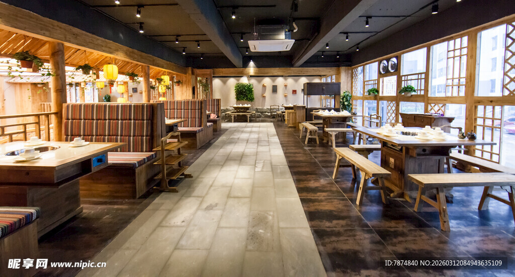 日式风格温馨餐厅室内景