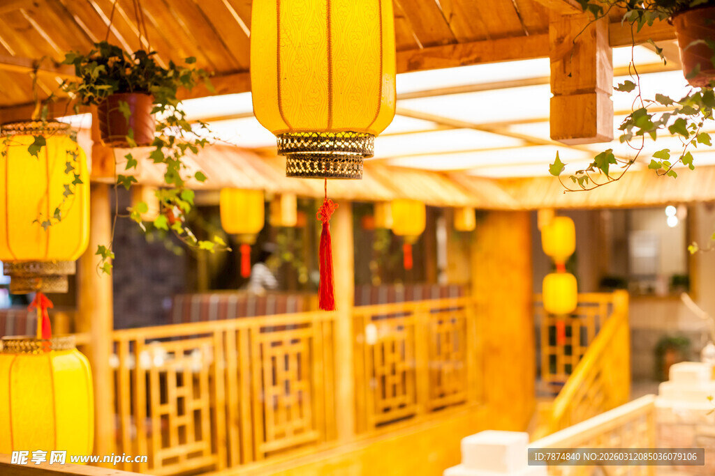 古色古香的中式水上建筑