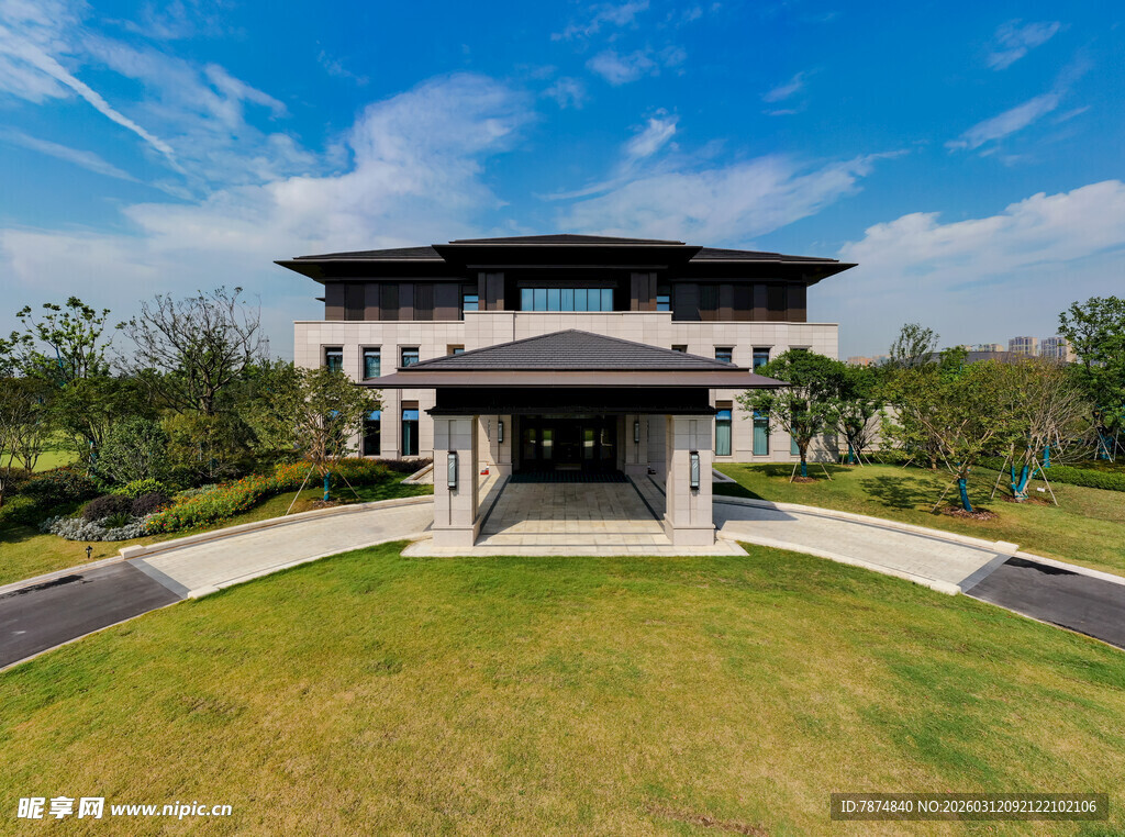 中式风格庭院建筑景观