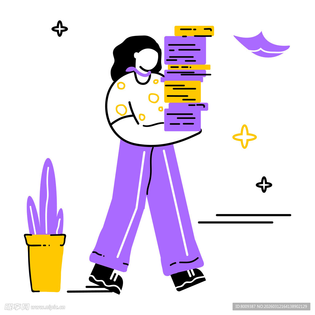 搬运书籍的活力女性