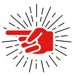 红色手指指向图标