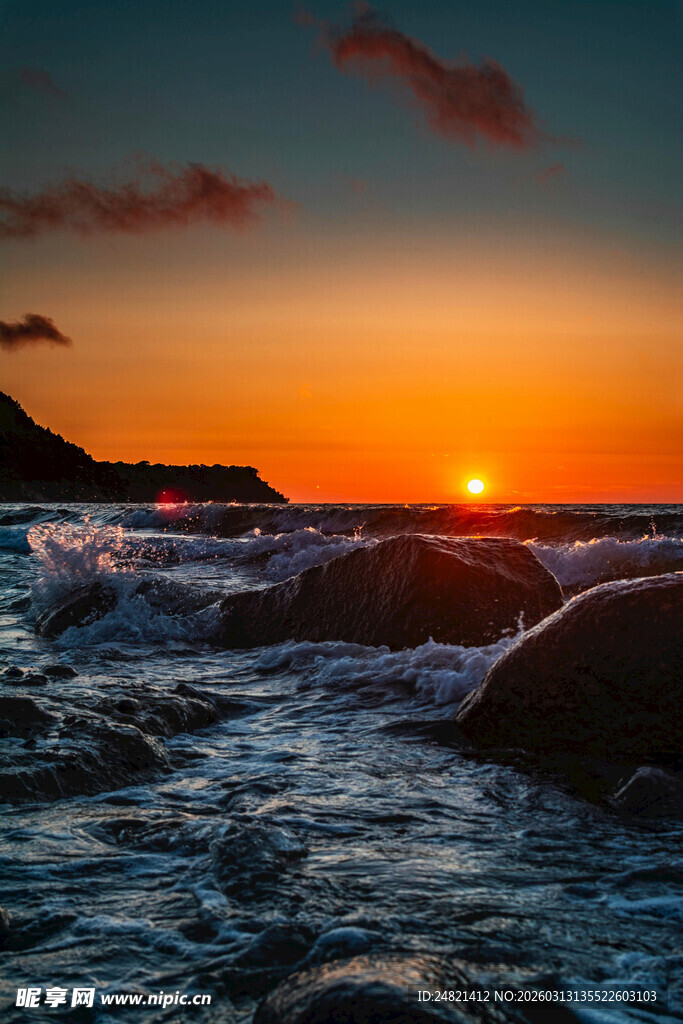 海边日落